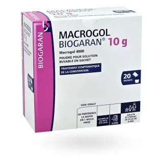 Macrogol 10 g Biogaran constipation 20 sachets