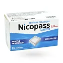 Nicopass 2,5 mg menthe fraîcheur sans sucre - 96 pastilles