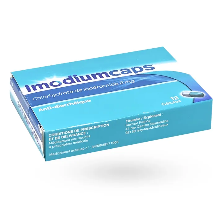 Imodium Caps anti-diarrhéique 2 mg 12 gélules couché
