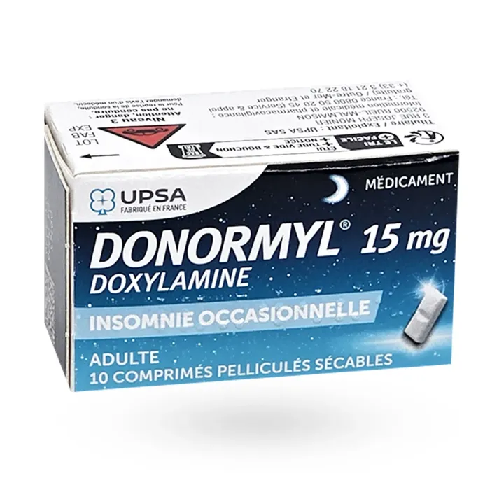 Donormyl 15 mg doxylamine 10 comprimés face 2