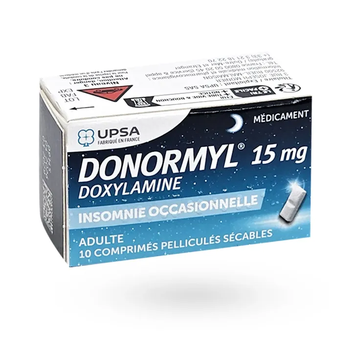 Donormyl 15 mg doxylamine 10 comprimés couché face 3