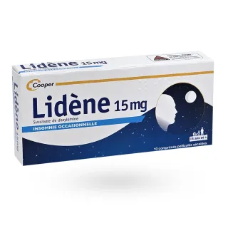 Lidène 15 mg doxylamine insomnie occasionnelle 10 comprimés