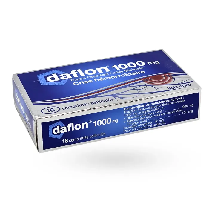 Daflon 1000 mg 18 comprimés couché