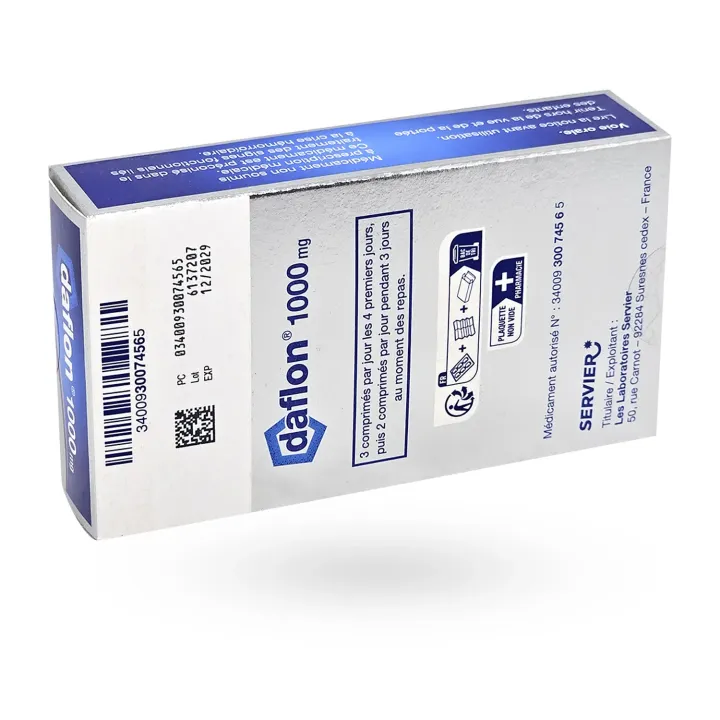 Daflon 1000 mg 18 comprimés arrière