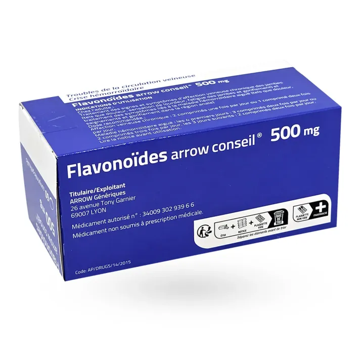 Flavonoïdes Arrow conseil 500 mg 60 comprimés flanc gauche