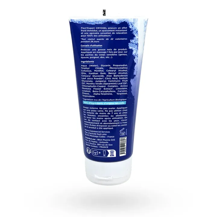 Flect'Expert Cryogel gel de massage 100 ml arrière
