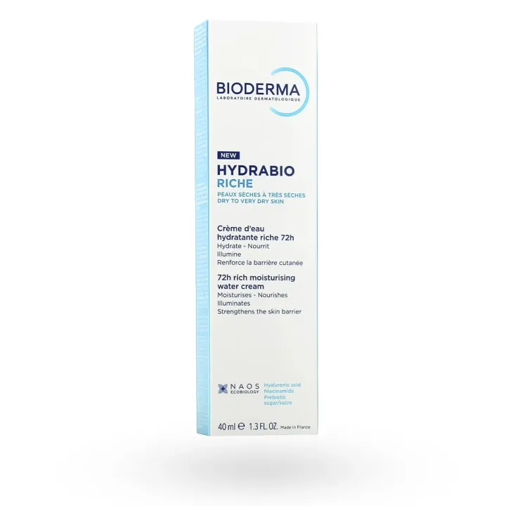 Hydrabio crème riche hydratante Bioderma 40 ml boite