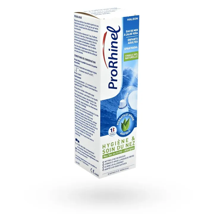 Prorhinel Aloe vera hygiène soin du nez spray nasal 100 ml flanc gauche