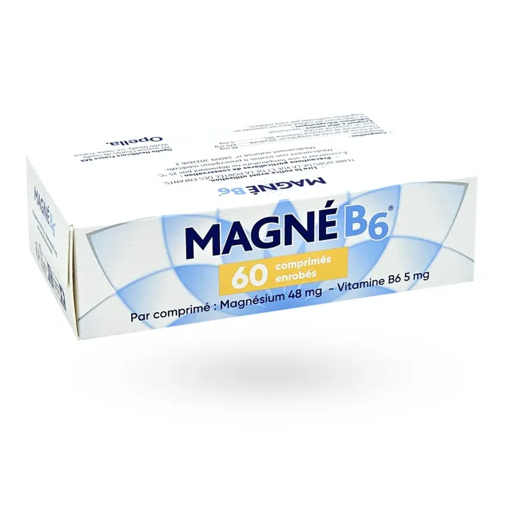 Magné B6 48 mg/5 mg magnésium 60 comprimés flanc droit