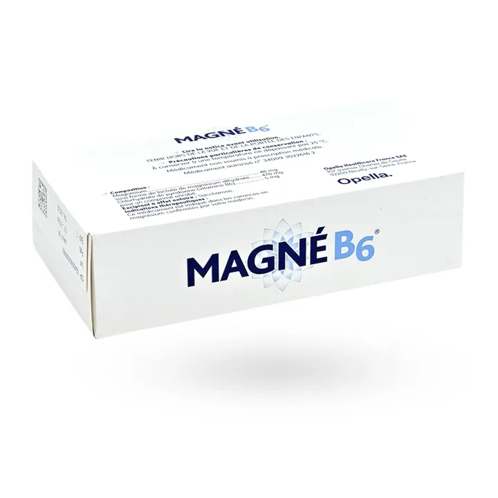 Magné B6 48 mg/5 mg magnésium 60 comprimés flanc gauche