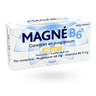Magné B6 48 mg/5 mg magnésium 60 comprimés