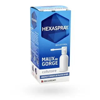 Hexaspray mal de gorge collutoire adultes et enfants 30 g