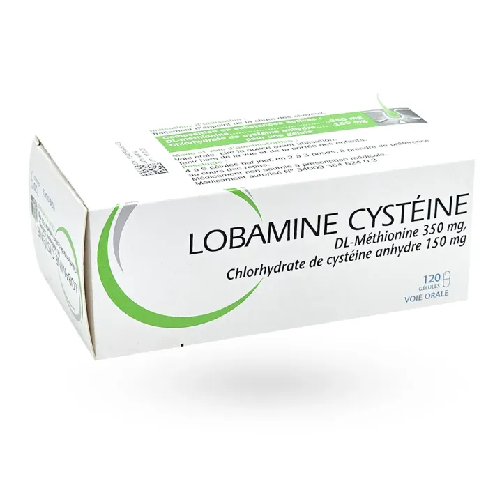 Lobamine Cysteine chute de cheveux 120 gélules Pierre Fabre flanc droit