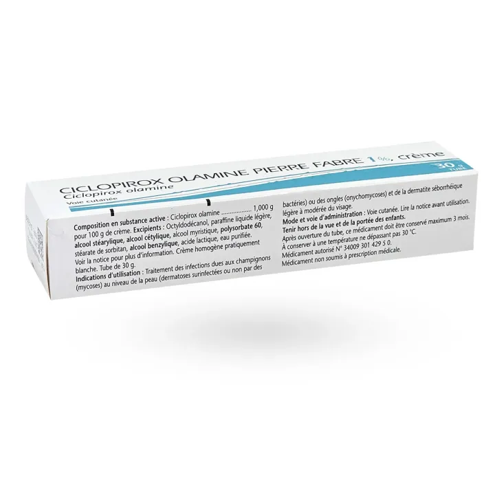 Ciclopirox Olamine 1% crème Pierre Fabre 30 g face 3