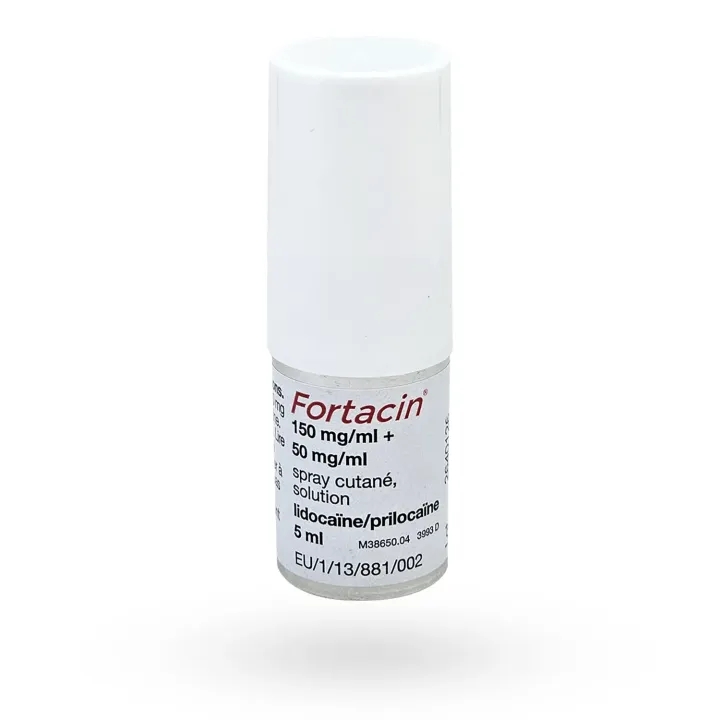 Fortacin 150 mg/ml + 50 mg/ml éjaculation précoce spray face avant