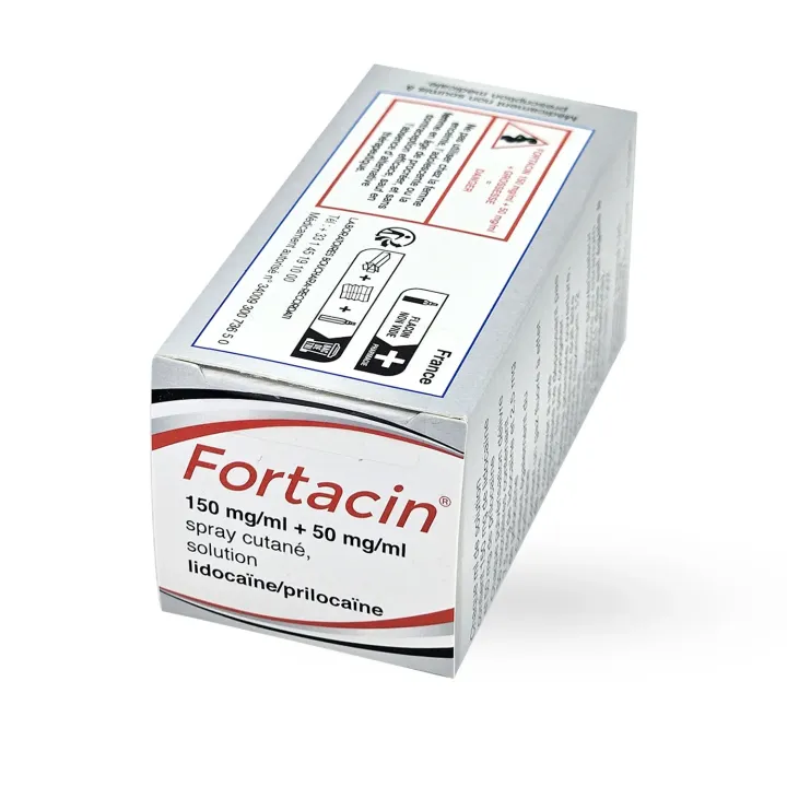 Fortacin 150 mg/ml + 50 mg/ml éjaculation précoce boite couché
