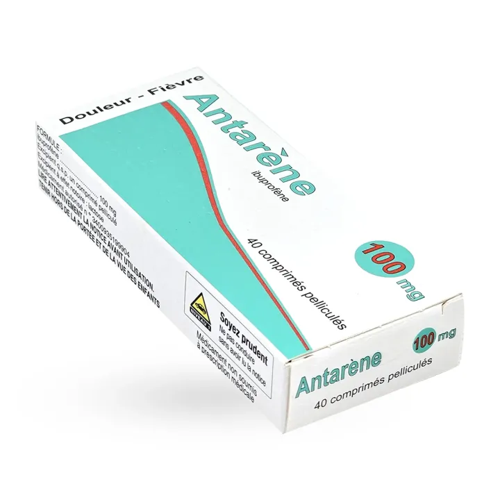 Antarène 100 mg ibuprofène 40 comprimés couché flanc droit
