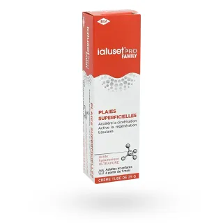 IalusetPRO Family crème acide hyaluronique plaies superficielles 25 g face avant debout