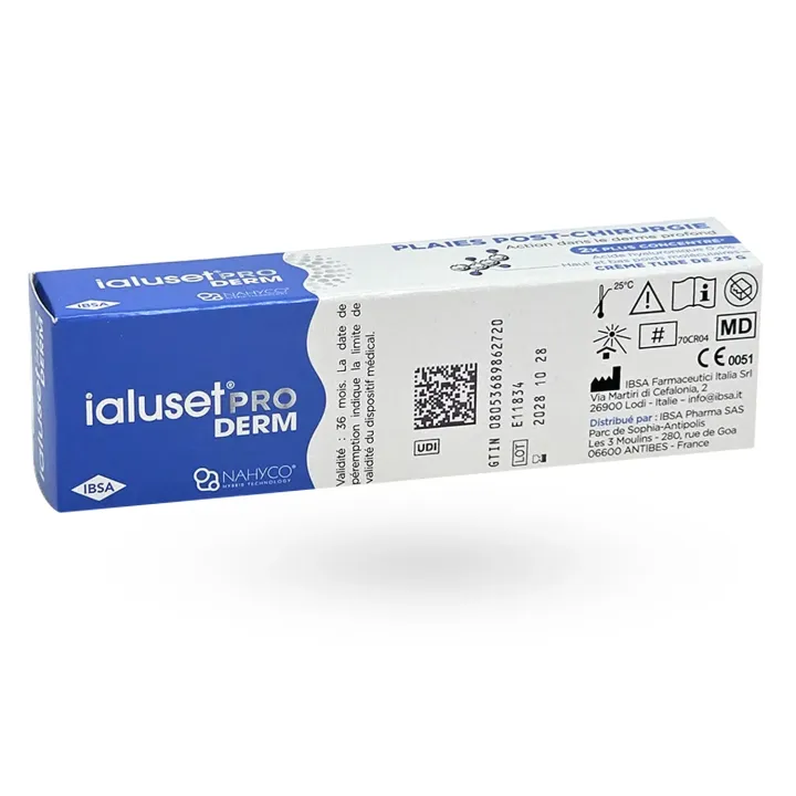 Ialuset PRO DERM plaies post-chirurgie 25 g face arrière