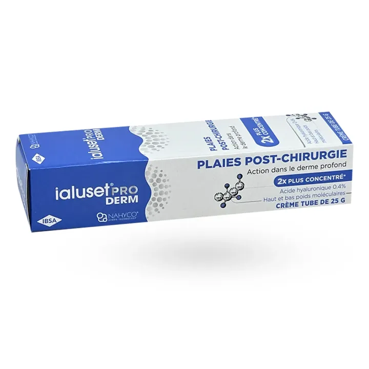 Ialuset PRO DERM plaies post-chirurgie 25 g face avant couché