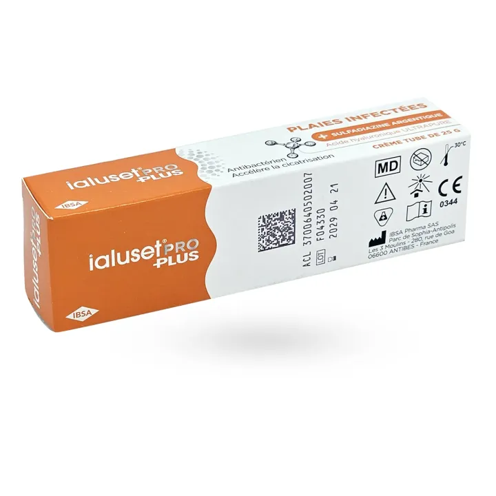 Ialuset PRO PLUS plaies infectées 25 g face arrière