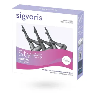 Sigvaris Styles Motifs carreaux - Chaussettes de contention femme boite