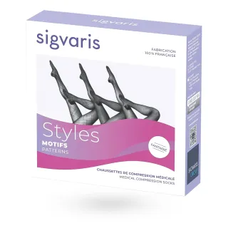 Sigvaris Styles Motifs plumetis - Chaussettes de contention femme boite