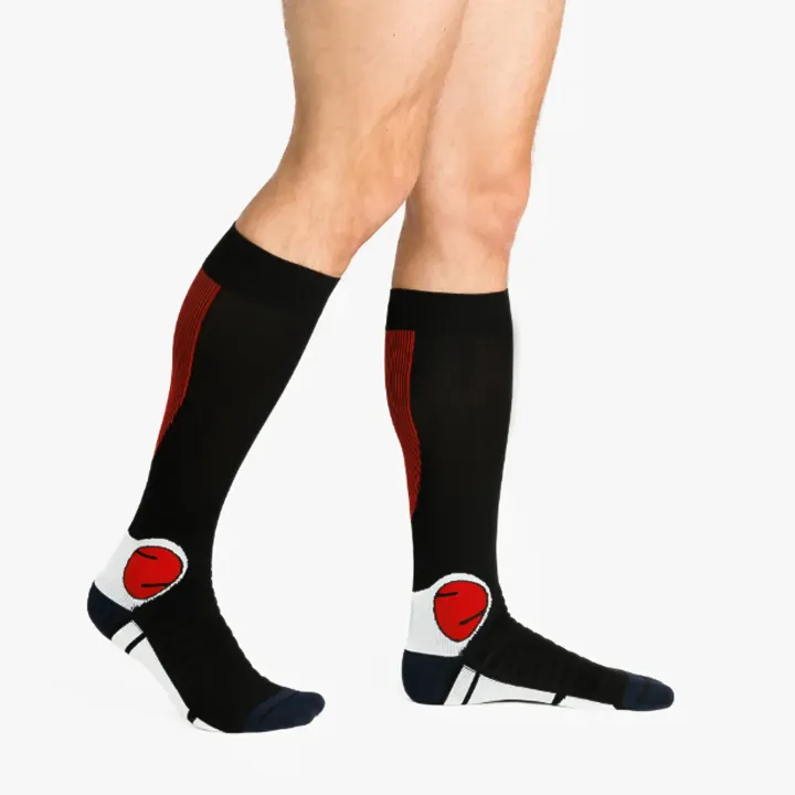Sigvaris Active Résistant chaussettes de contention homme - Classe 2 noir/rouge