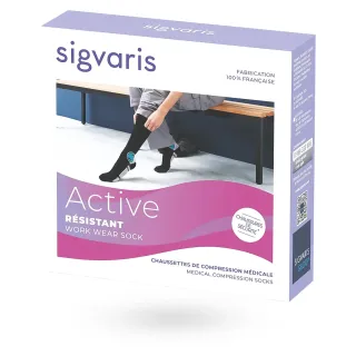 Sigvaris Active Résistant – Chaussettes de contention femme Classe 2 boite