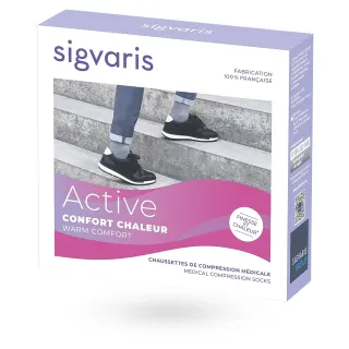Sigvaris Active Confort chaleur - Chaussettes de contention femme boite