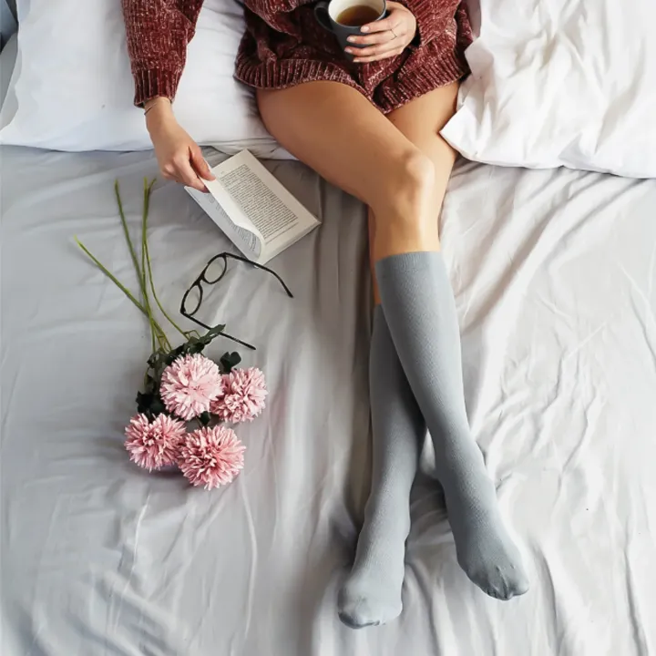 Sigvaris Active Confort chaleur - Chaussettes de contention femme plume portées