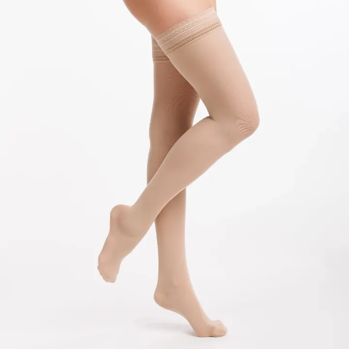 Sigvaris Styles transparent Morpho (+) – Bas de contention autofixants femme Classe 2 beige 110