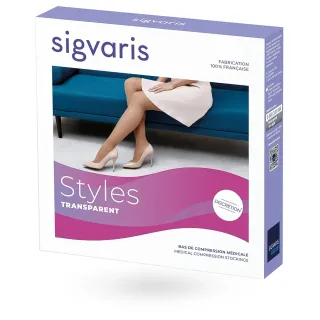 Sigvaris Styles transparent Morpho (-) – Bas de contention autofixants femme Classe 2 boite