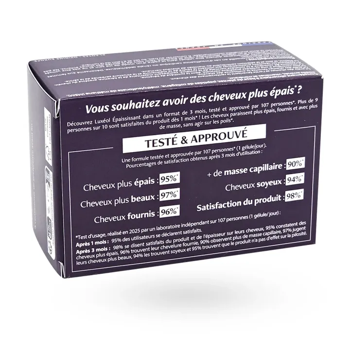 Luxéol épaississant complément alimentaire 90 gélules arrière