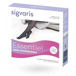 Sigvaris Essentiel semi-transparent Morpho (-) – Chaussettes de contention femme Classe 2 boite