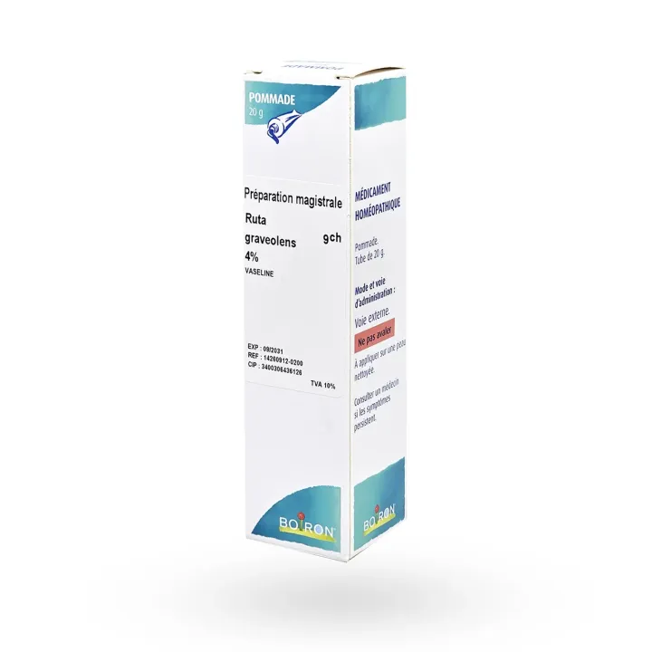 Ruta Graveolens Boiron 9 CH pommade 20 g boite face côté gauche
