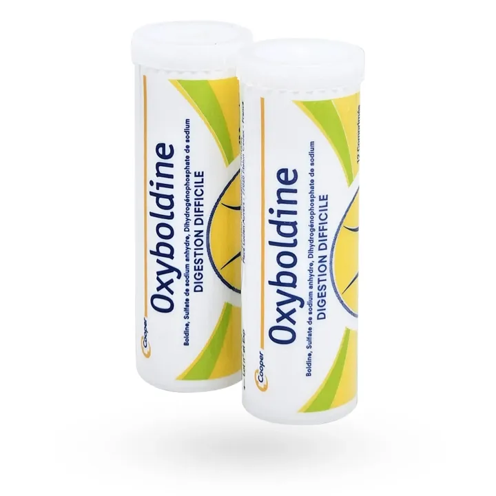Oxyboldine digestion difficile 24 comprimés effervescents tubes
