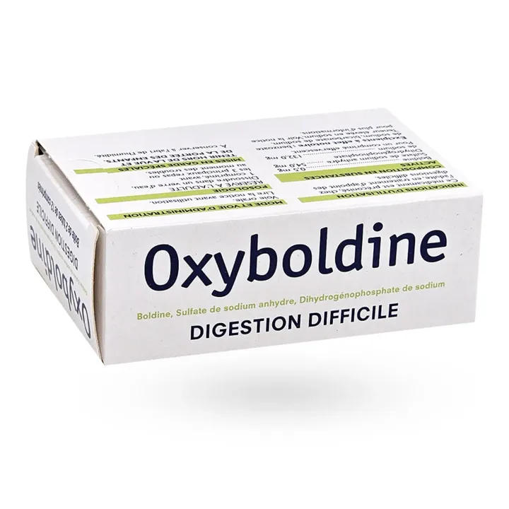 Oxyboldine digestion difficile 24 comprimés effervescents boite flanc droit