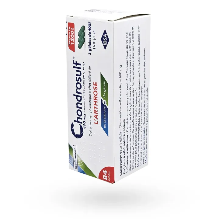 Chondrosulf 400 mg arthrose 84 gélules debout