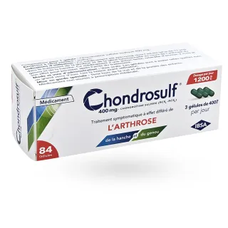 Chondrosulf 400 mg arthrose 84 gélules face avant