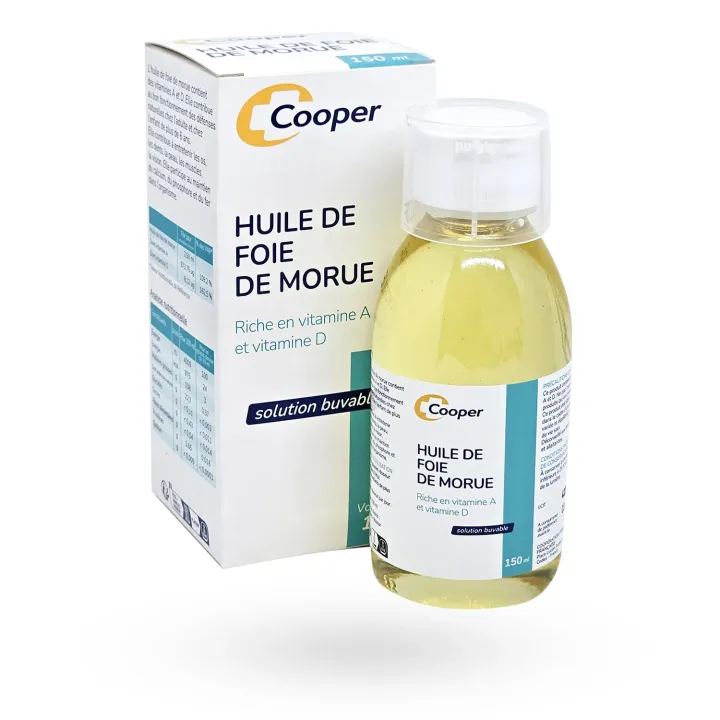 Huile de foie de morue Cooper 150 ml boite + flacon 150 ml