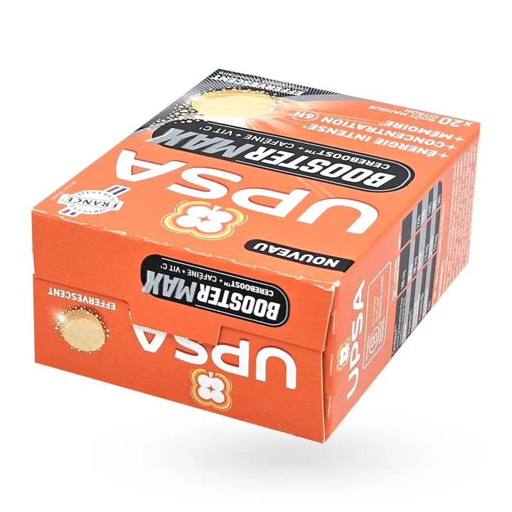 UPSA Booster MAX Cereboost 20 comprimés effervescents boite couché