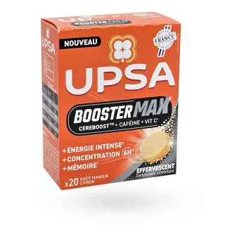 UPSA Booster MAX Cereboost 20 comprimés effervescents boite face avant