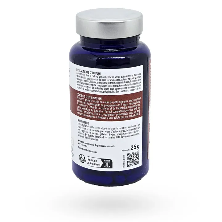FER bisglycinate 14 mg Granions 60 gélules côté gauche