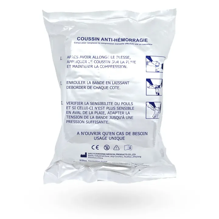 Coussin anti-hémorragie face avant