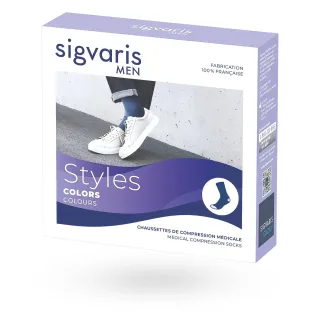 Sigvaris Styles colors – Chaussettes de contention homme Classe 2 boite