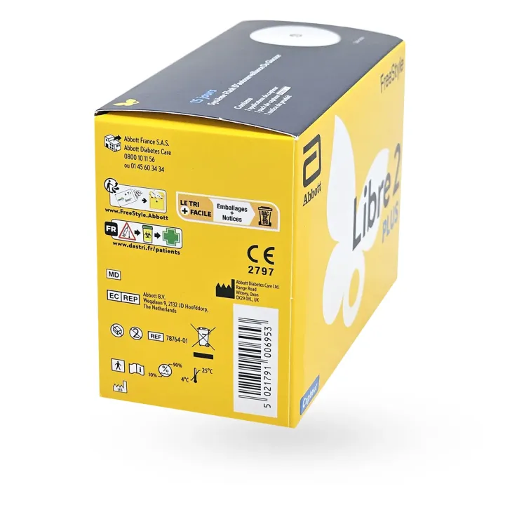 FreeStyle Libre 2 PLUS capteur coté droit