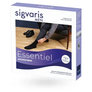 Sigvaris Essentiel microfibre Morpho (-) – Bas de contention auto-fixants homme Classe 2 boite