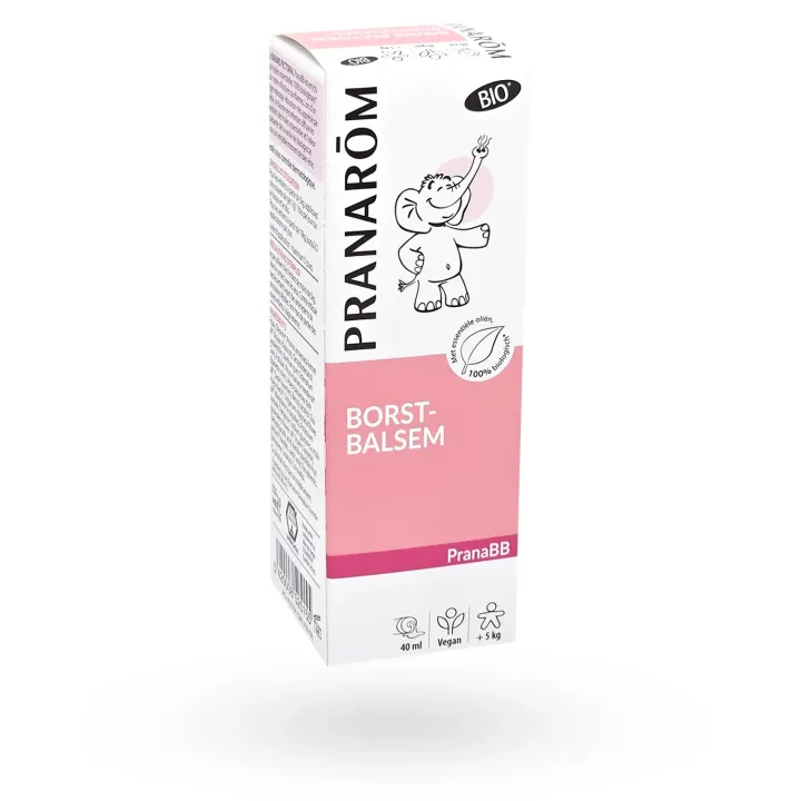 Pranarôm baume pectoral PranaBB huiles essentielles BIO 40 ml boite face arrière