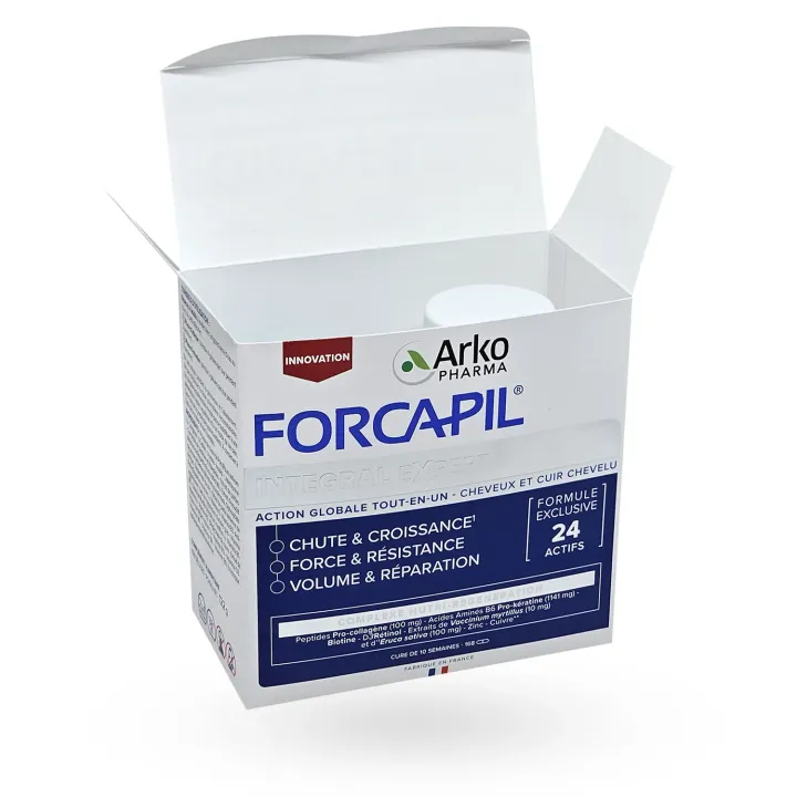 Forcapil Intégral Expert Arkopharma – Chute et croissance des cheveux 168 gélules boite ouverte